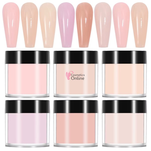 Dipping Powder Amelie Nude/Pink de 8g, set 6 nuante